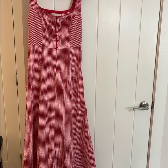 Doen Red and White Gingham Maxi Dress - Picture 2 of 5